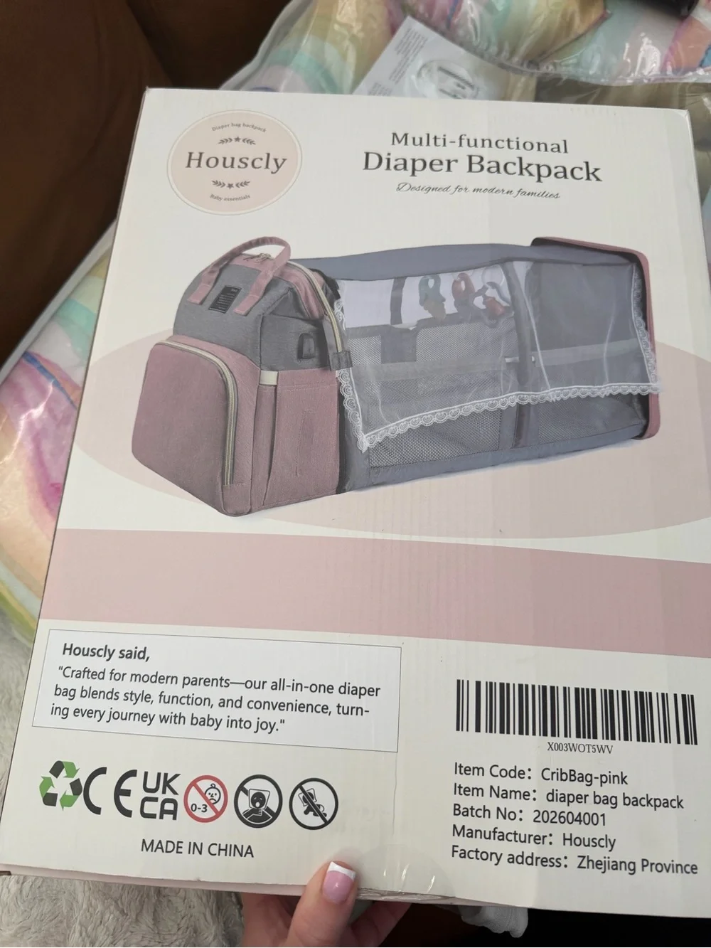 25L Diaper Bag Backpack in Dusty Pink - Organized Baby Travel Bag